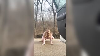 Public pissing from fat slut Taylor Alexis