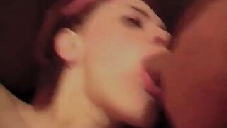 Russian redhead leaking liquid shit during hard anal pounding