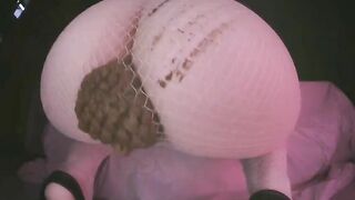 Dirty female ass smearing play