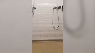 Sexy scat in the Shower at Work