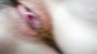 Naughty girl leaking sticky shit