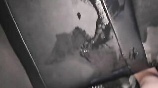 Slut destroys her car with her piss