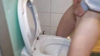 Standing up and pissing