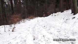Chicks urinating on the railway