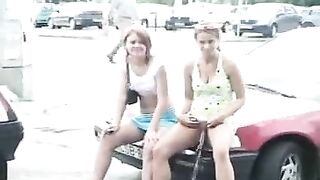 Two Bitches Piss On The Street