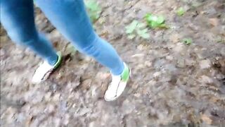 Two Teens pissing by the tent