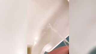 Using the urinal for pissing