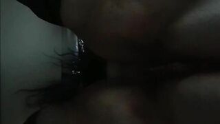 Kinky amateur lady shitting doggy style