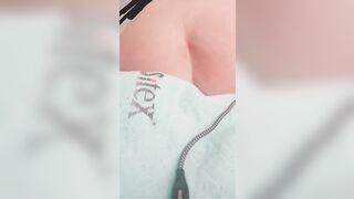 Slutty babe covered in the shit