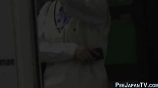 Asian girl watersports play