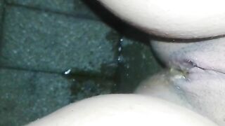 Pee dribbling out of the pussy
