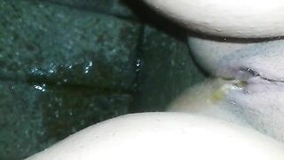Pee dribbling out of the pussy