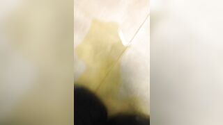 Yellow piss for your eyes only in her jeans