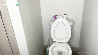 Wife shitting in the toilet
