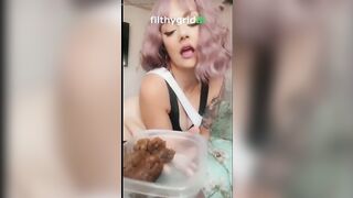 Filling the plate with shit on the cam