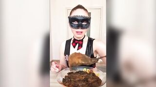 Eating mountains of messy shit