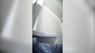 Slutty amateur lady dropping shit caught on cam