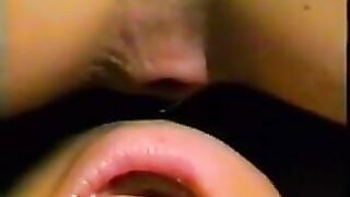 Big turd in mouth closeup