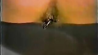 Smearing shit on her lovely booty