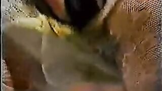 Rubbing that shit on her booty and panty