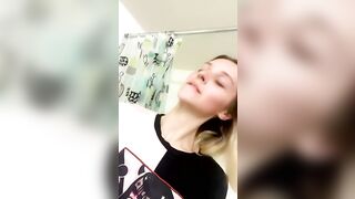 Smelling her poop
