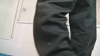 Lady ass finger and poop