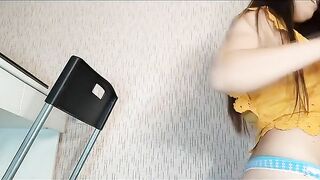 Sweet brunette gal and hot shit show