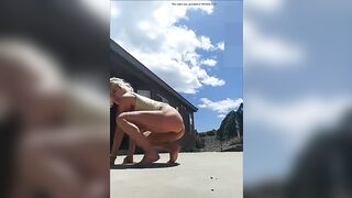 Nasty gym girl showing her ass and shit