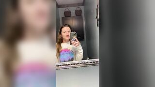 Amateur horny brunette teen girlfriend shitting