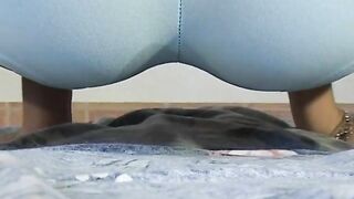 Young blonde doing scat fuck