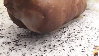 Chick defecates on the floor while wearing white lingerie and high heels