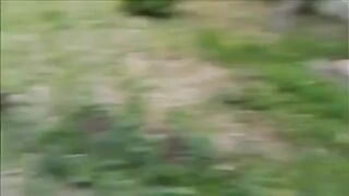 Drunk russian girl passed out after pooping