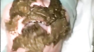 Woman Eating Shit With Glasses On, Mouth Stuffed With Feces