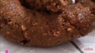 Seudctive German brunette babe showing her big turd