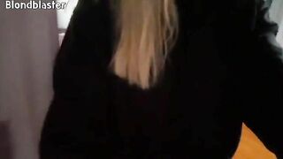 Curvy ass office slut shitting