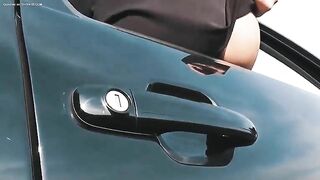 Girl takes a massive shit on a car