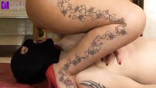 Girl squats and fucks a pile of her own shit