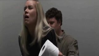 Girl shits on guy while sitting on his lap on toilet