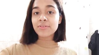 Big ass girl squats and shits on the floor in the bathroom