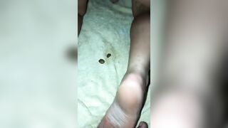Woman shows her asshole and pussy while wearing a light green dress