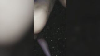 Woman spreads her butt and shits on grass