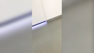 Woman takes a shit on the floor after using the toilet