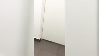 Woman takes a shit on the floor after using the toilet