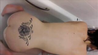 Woman eats shit from the toilet