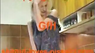 Girl has her asshole stretched and stuffed with a chubby stick