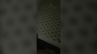 Girl drinks shit from her ass while lying on the floor.