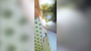 Girl drinks shit from her ass while lying on the floor.