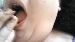 Girl uses her mouth to lick asshole and shit