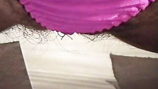 A blonde takes a load of shit in her mouth from the toilet