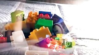 Teeny tot shits on her toys
